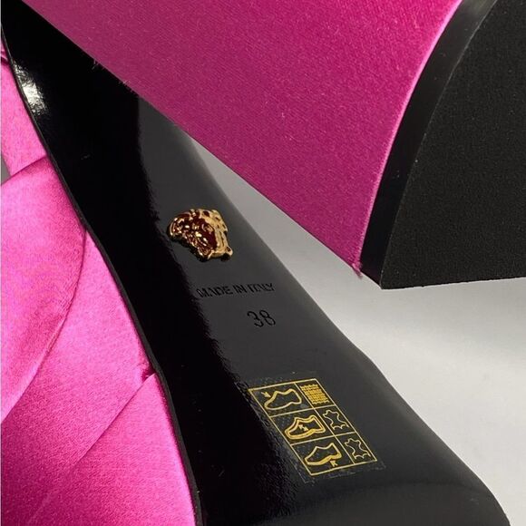 Versace Medusa Crystal Ankle-Strap Platform Sandals size 38 - Picture 15 of 16